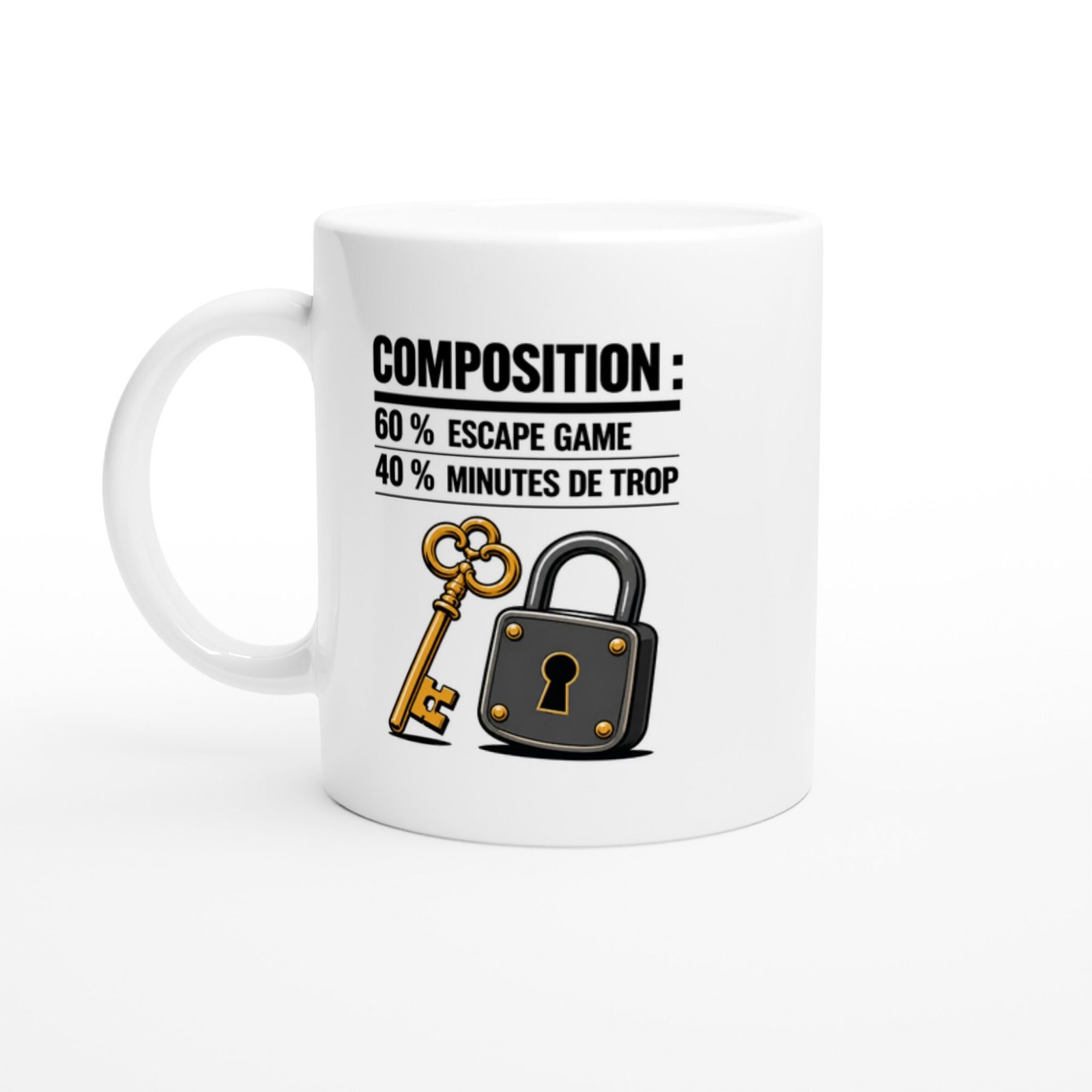 957602a6-8612-4076-be9f-8c3df7b98c4d.jpg Mug Composition 60 % Escape Game 40 % Minutes De Trop