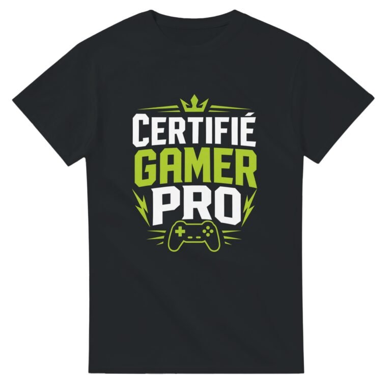 T shirt Certifié Gamer Pro