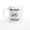 Mug Signe Cycliste Ascendant Mollets en Feu Ça Monte Mais Tu Gères