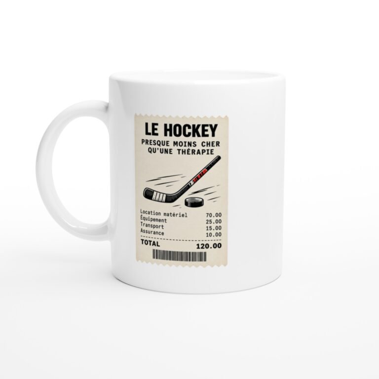 Mug Hockey Presque Moins Cher Qu'Une Thérapie