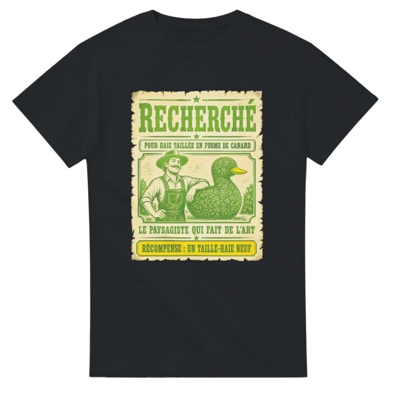 T shirt Recherché pour Haie Taillée en Forme de Canard le Paysagiste Qui Fait de l'Art
