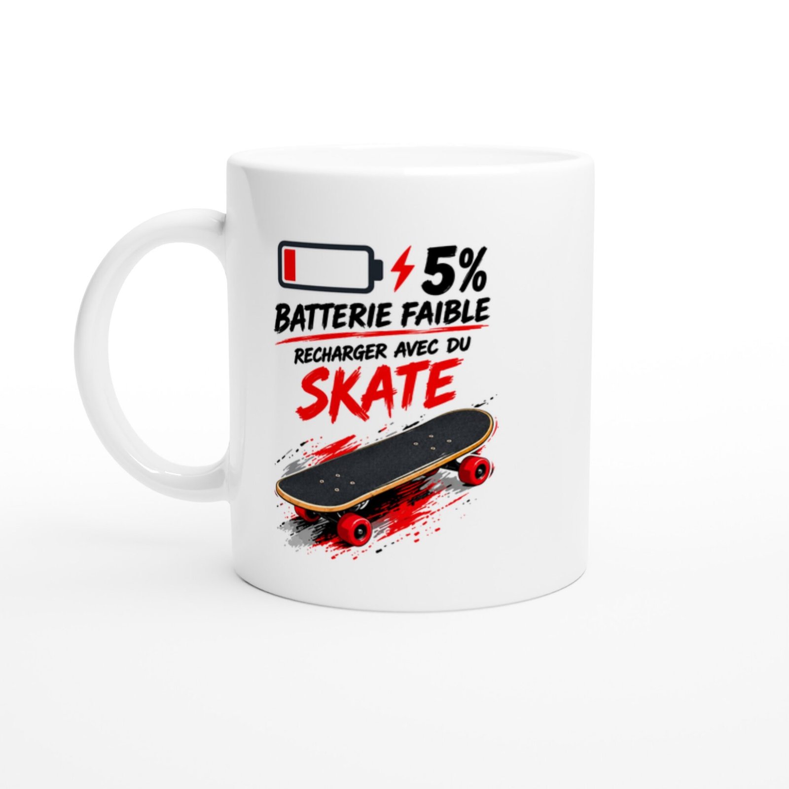 9b070934-12ad-4e2a-99cf-2f7b2bb2b446.jpg Mug Batterie Faible 5 % Recharger Avec Du Skate