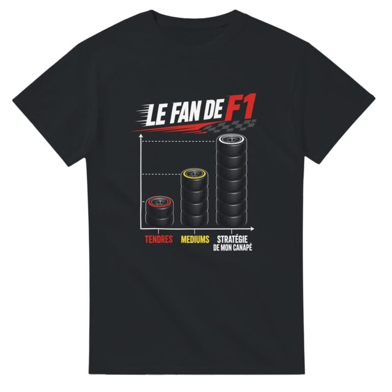 T shirt Course Automobile le Fan de F1 Tendres Mediums Stratégie de Mon Canapé