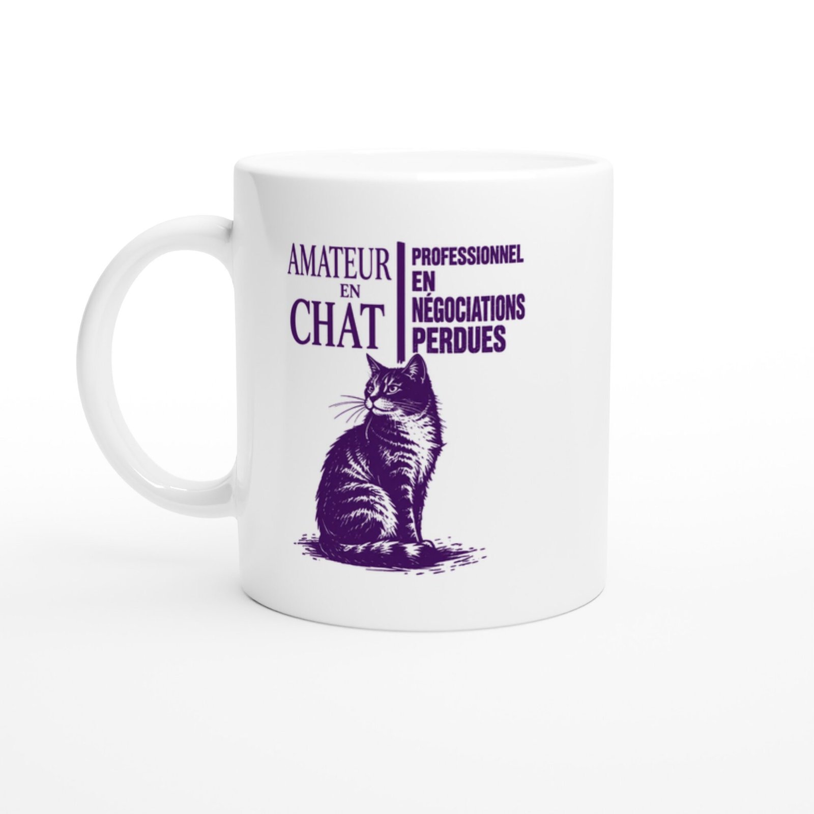Mug Amateur En Chat Professionnel En Négociations Perdues