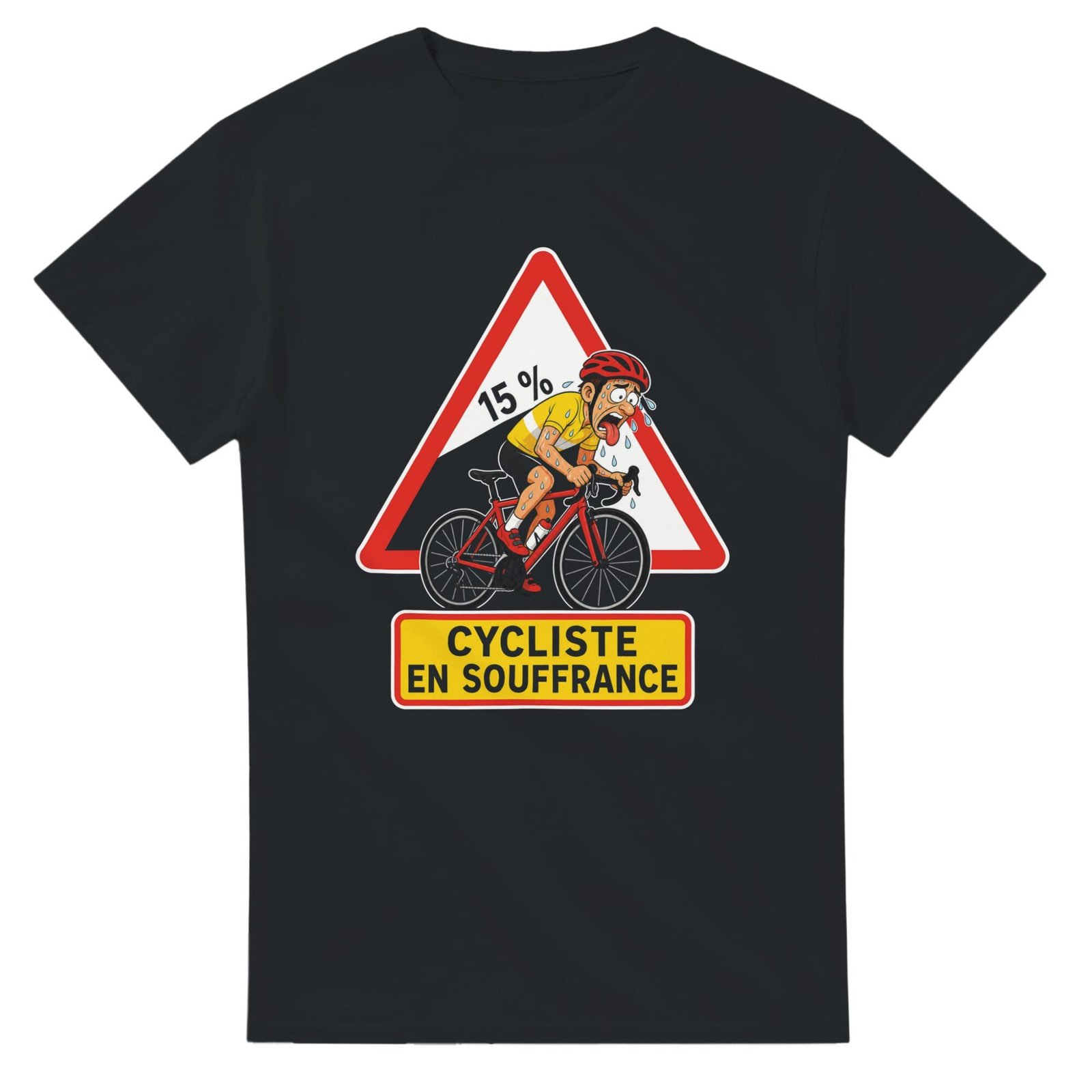 T shirt 15 pour cent Cycliste en Souffrance