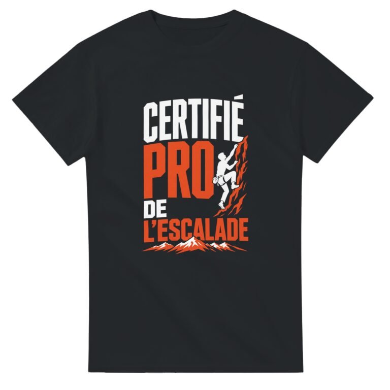 T shirt Certifié Pro de l'Escalade