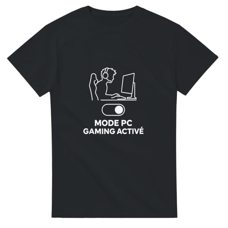 T shirt Mode PC Gaming Activé