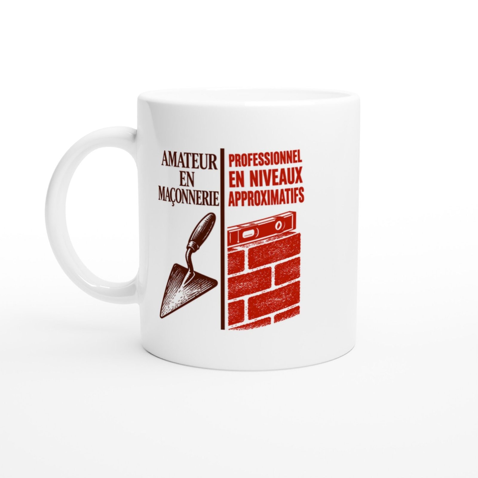 Mug Amateur En Maçonnerie Professionnel En Niveaux Approximatifs