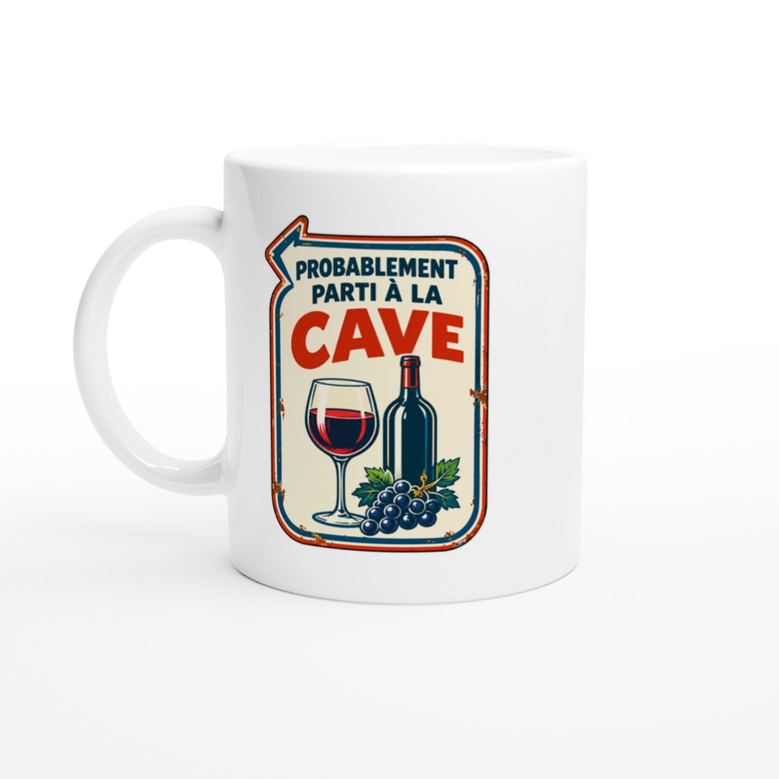 Mug Vin Probablement Parti À La Cave