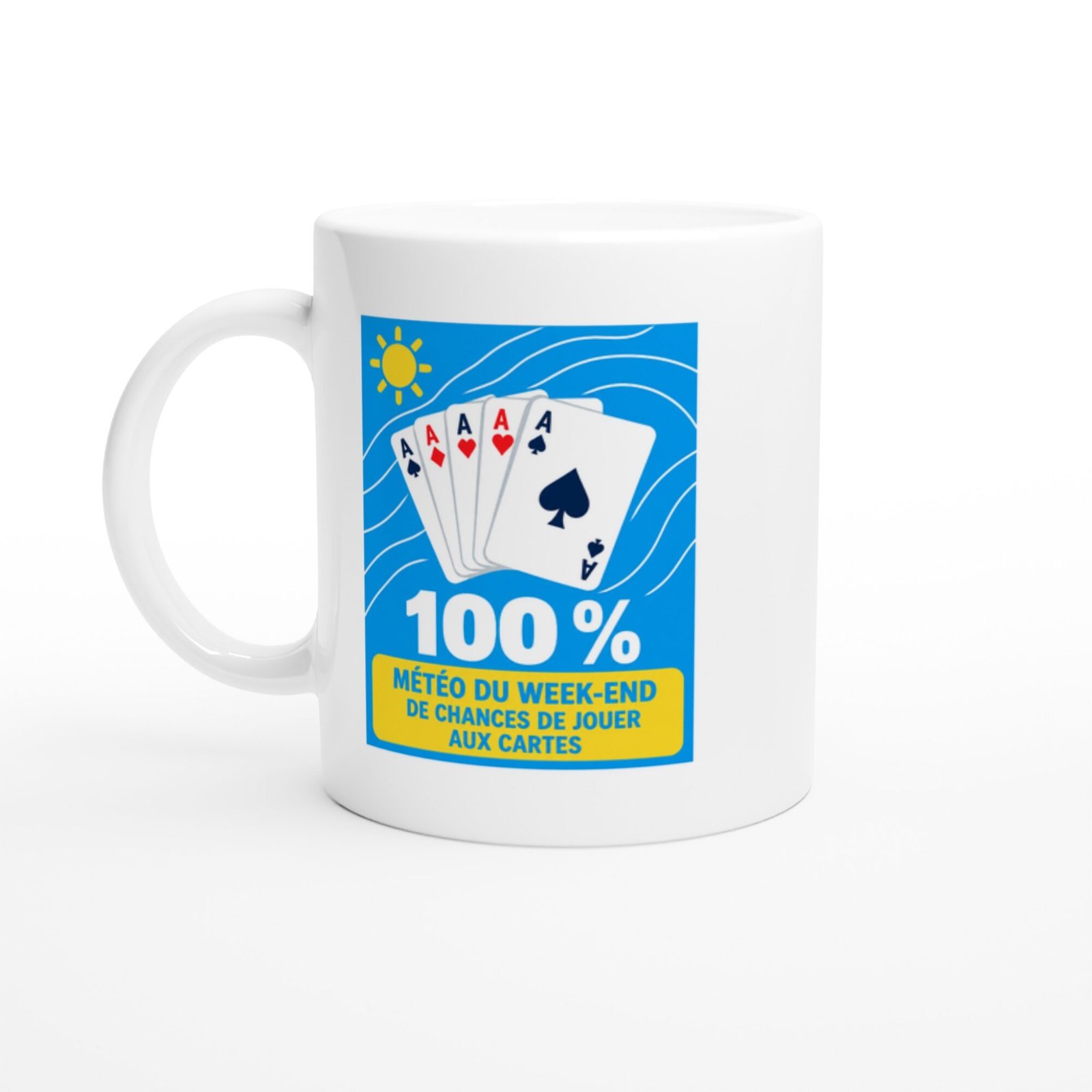 Mug Météo Du Week-End 100 % De Chances De Jouer Aux Cartes