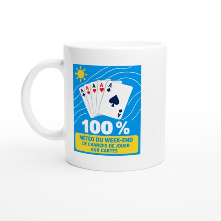 Mug Météo Du Week-End 100 % De Chances De Jouer Aux Cartes