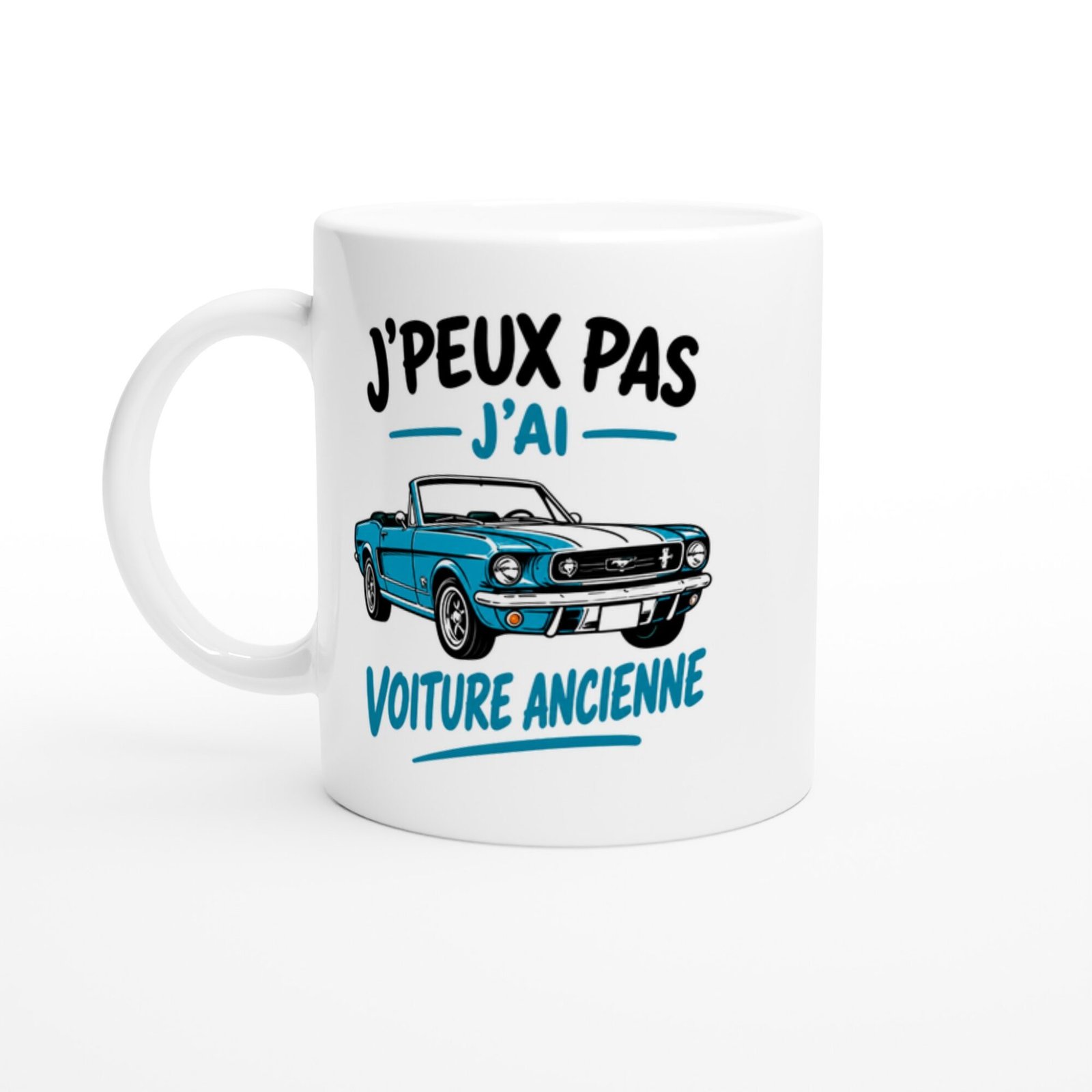 Mug J&rsquo;peux Pas J&rsquo;ai Voiture Ancienne – Idée Cadeau Automobile