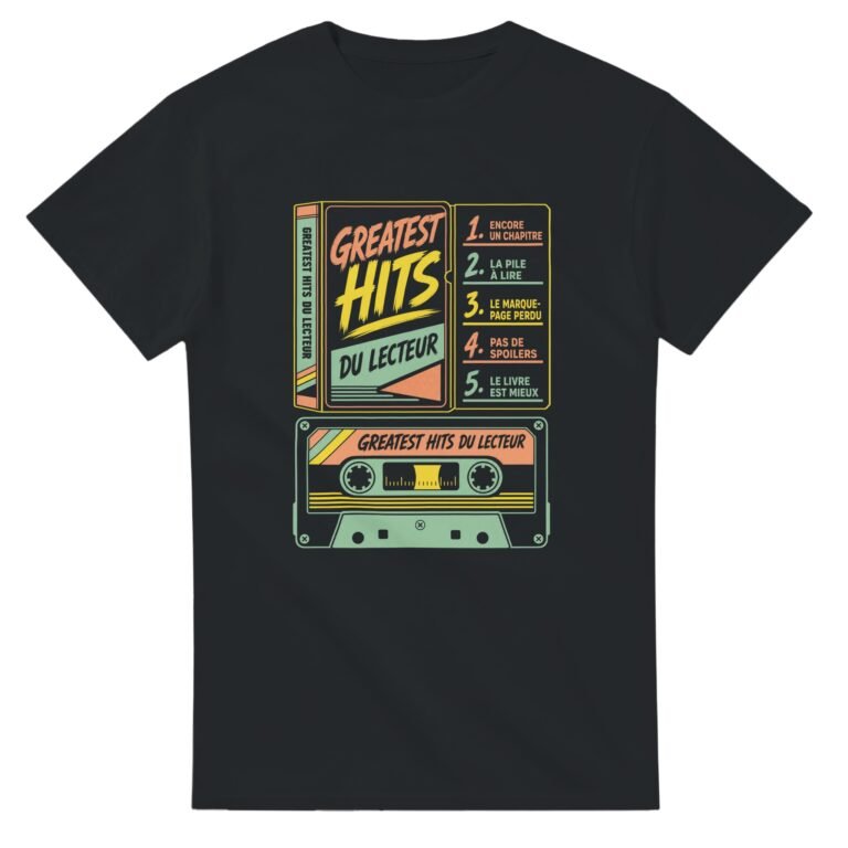 T shirt Greatest Hits du Lecteur Encore un Chapitre la Pile à Lire le Marque-Page Perdu