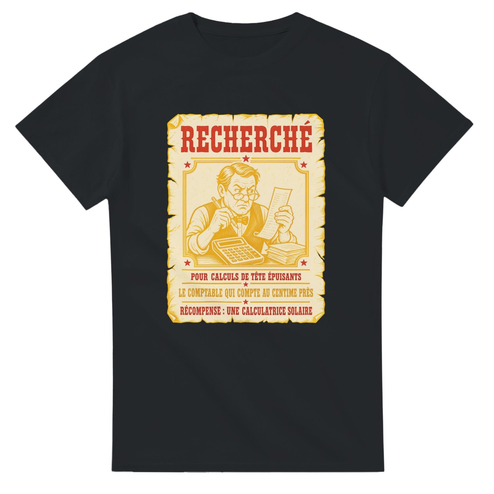 T shirt Recherché pour Calculs de Tête Épuisants le Comptable Qui Compte au Centime Près