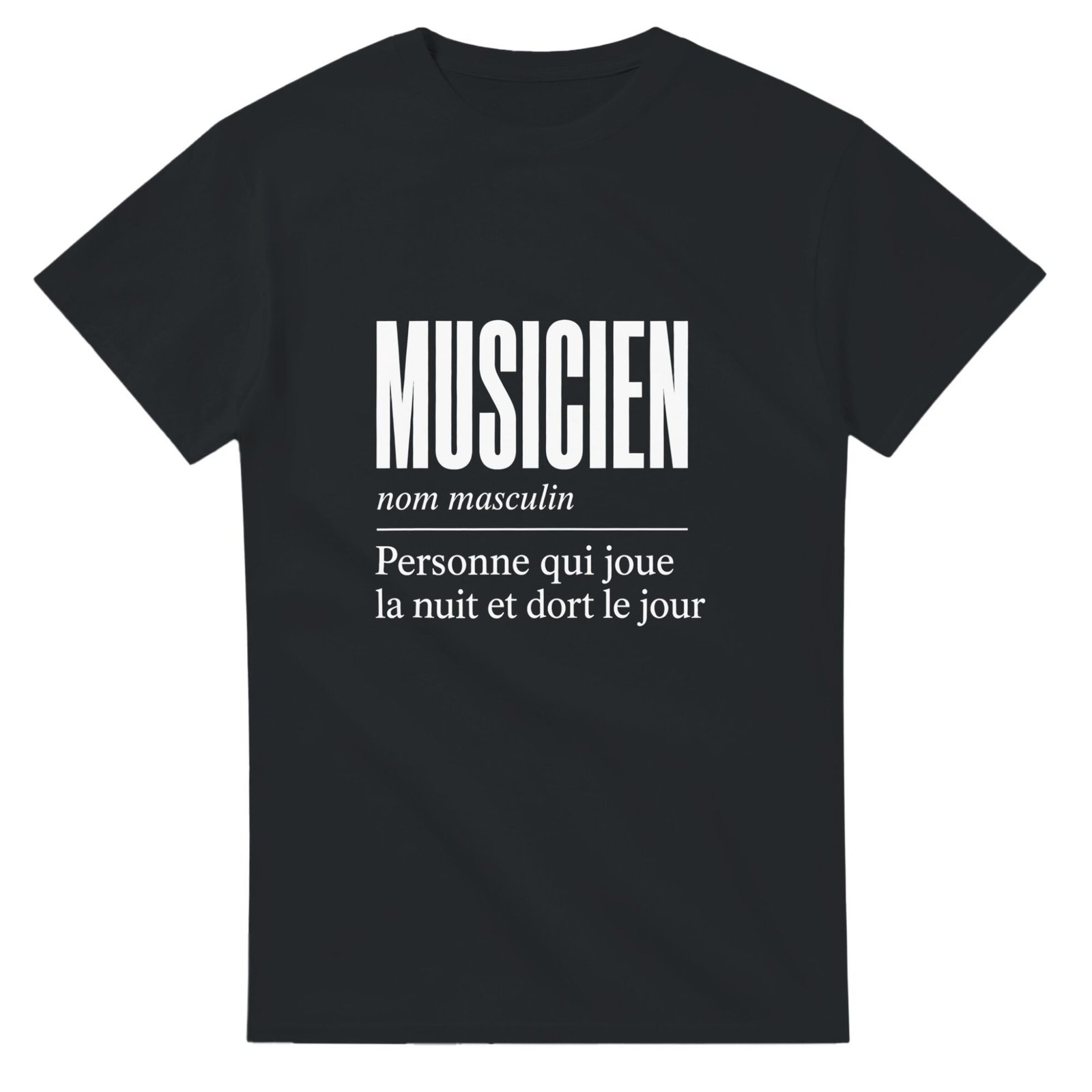 T shirt Musicien Personne Qui Joue la Nuit et Dort le Jour