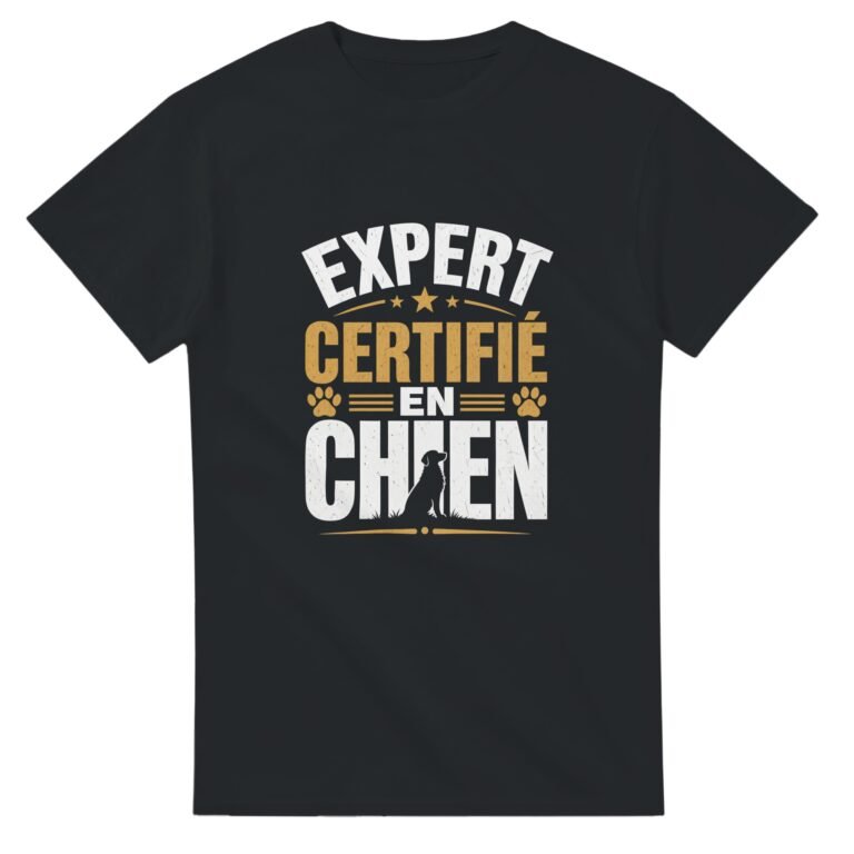 T shirt Expert Certifié en Chien