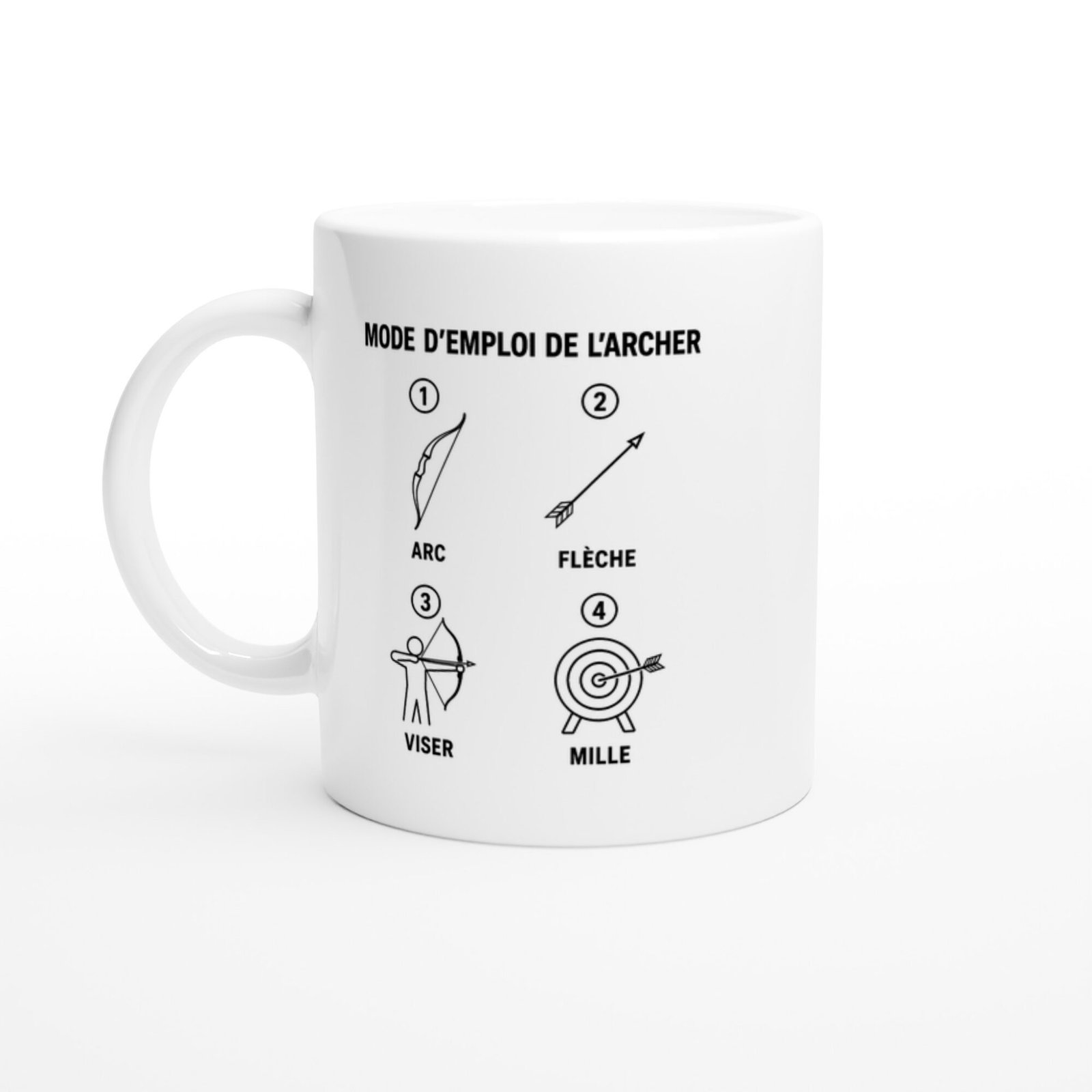 Mug Mode d&rsquo;Emploi de l&rsquo;Archer Arc Flèche Viser Mille
