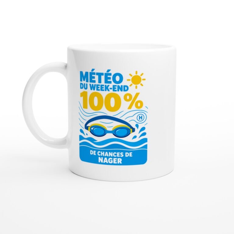 Mug Natation Météo Du Week-End 100 % De Chances De Nager