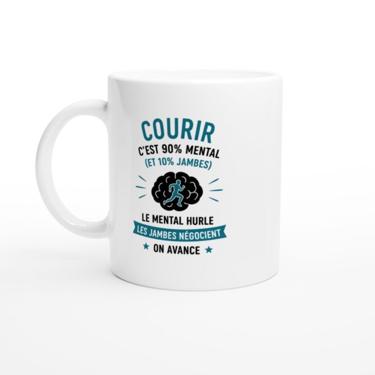 Mug Running Courir C'Est 90 % Mental Et 10 % Jambes