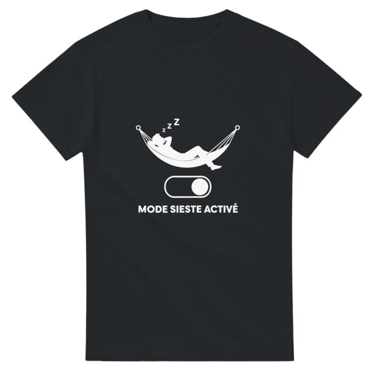 T shirt Mode Sieste Activé