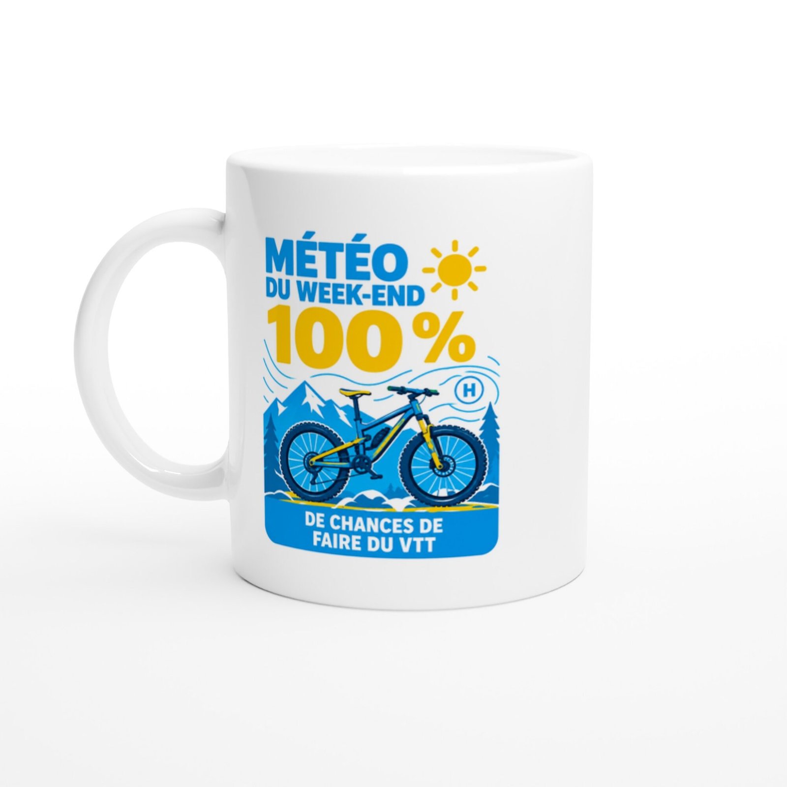 Mug VTT Météo Du Week-End 100 % De Chances De Faire Du VTT