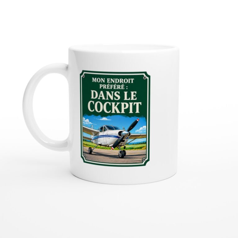 Mug Aviation Mon Endroit Préféré Dans Le Cockpit