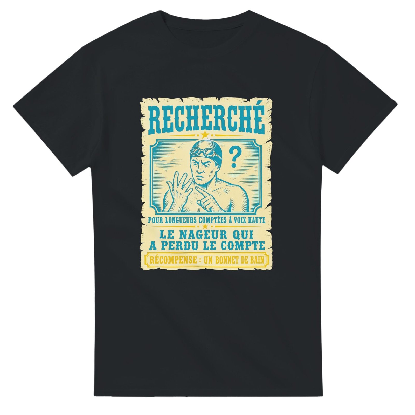 T shirt Recherché pour Longueurs Comptées à Voix Haute le Nageur Qui A Perdu le Compte