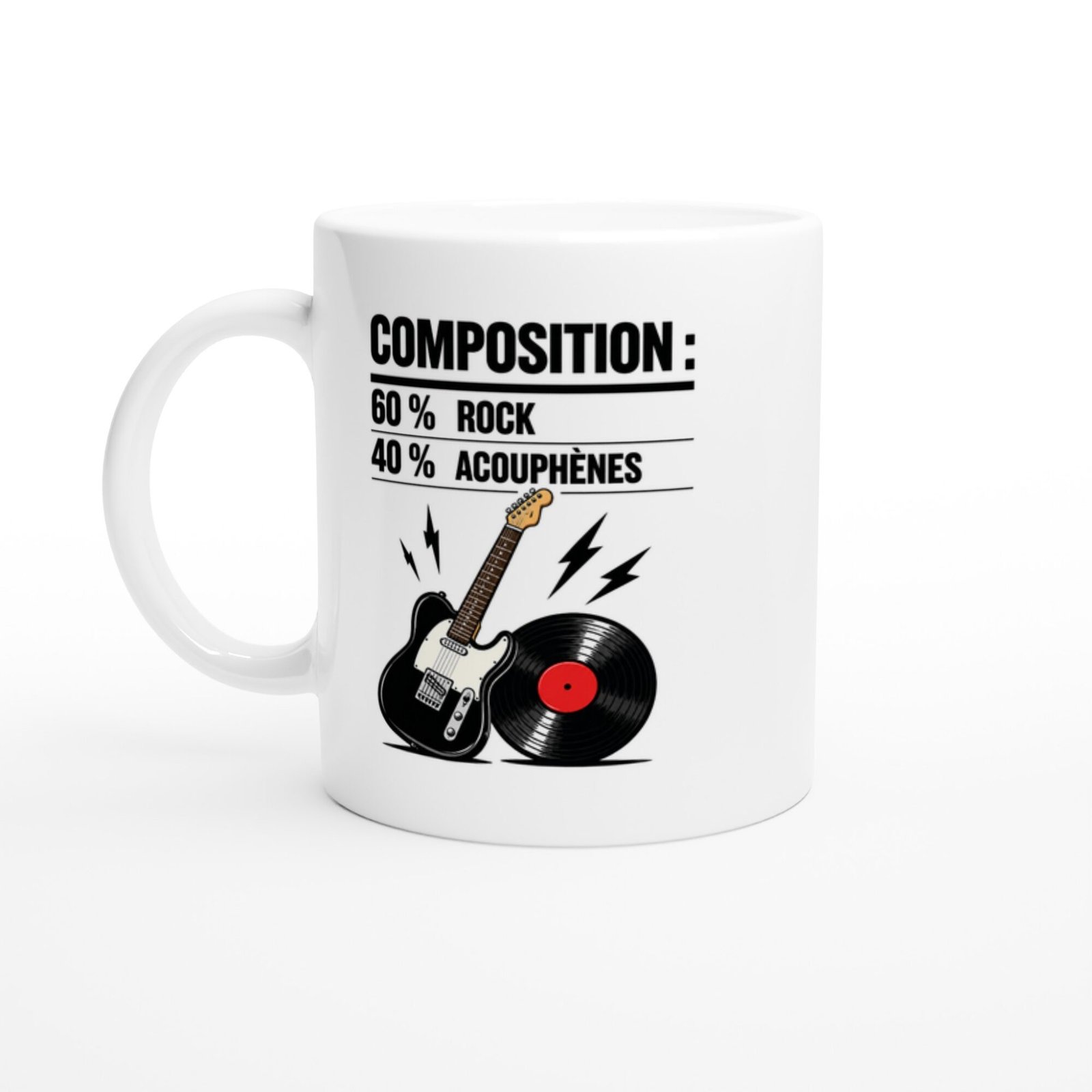 Mug Composition 60 % Rock 40 % Acouphènes