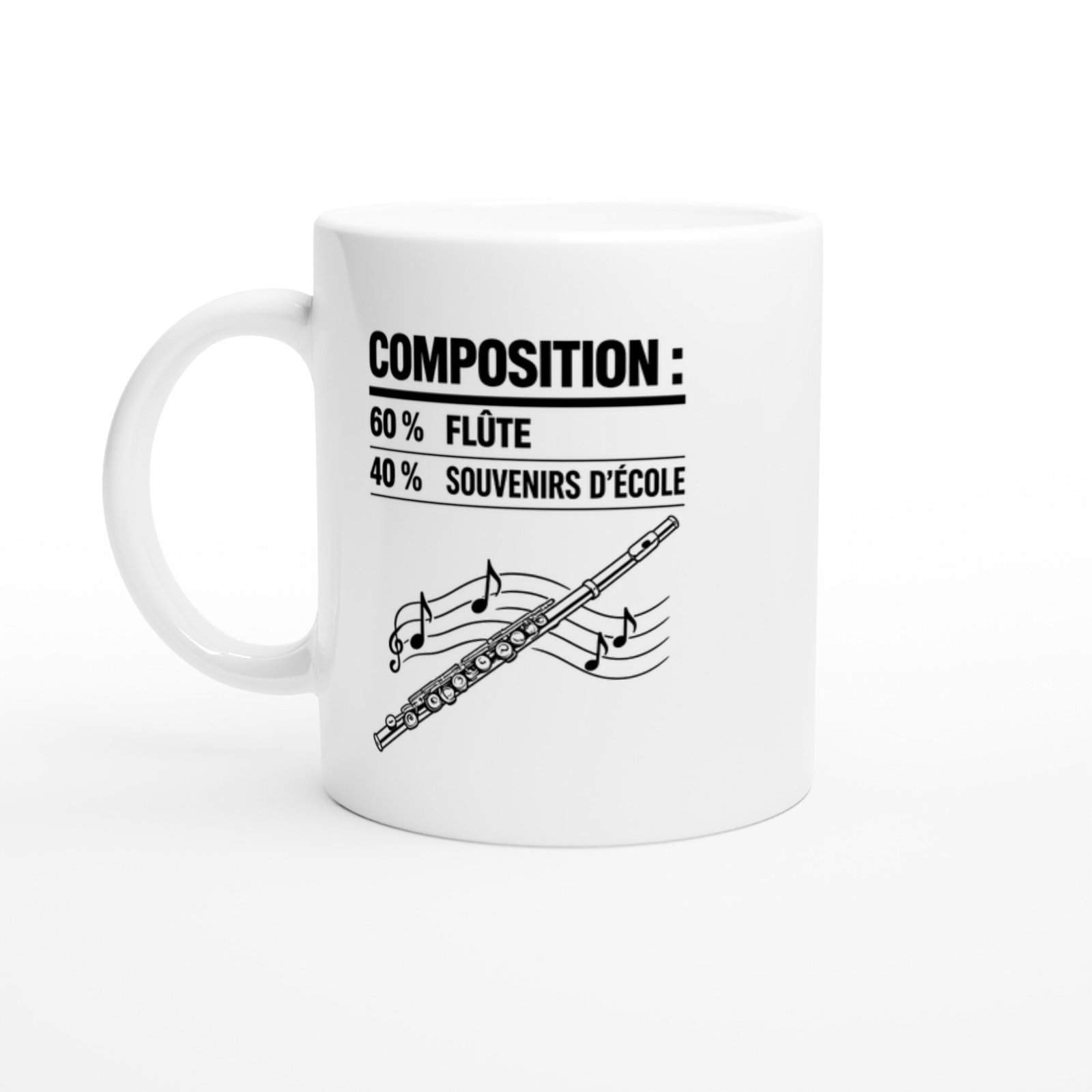 Mug Composition 60 % Flûte 40 % Souvenirs D&rsquo;école