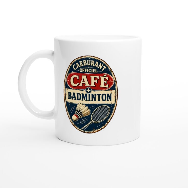 Mug Carburant Officiel Café + Badminton