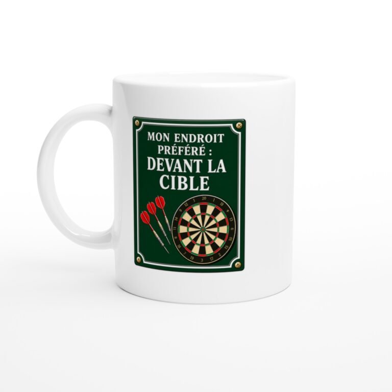 Mug Fléchettes Mon Endroit Préféré Devant La Cible