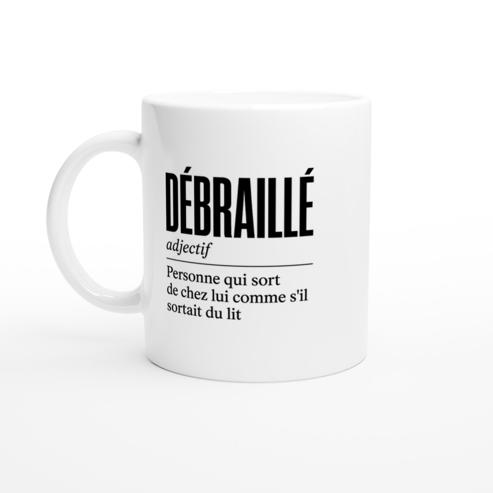 Mug Débraillé Personne Qui Sort de Chez Lui Comme S&rsquo;Il Sortait du Lit