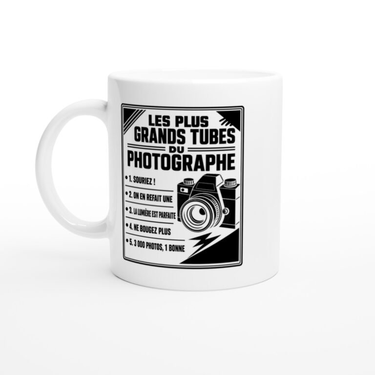 Mug Les Plus Grands Tubes du Photographe Souriez On en Refait une la Lumière Est Parfaite