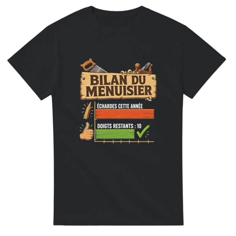 T shirt Bilan du Menuisier Échardes Cette Année Doigts Restants 10