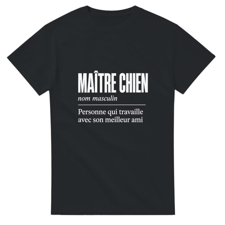 T shirt Maître Chien Personne Qui Travaille Avec Son Meilleur Ami