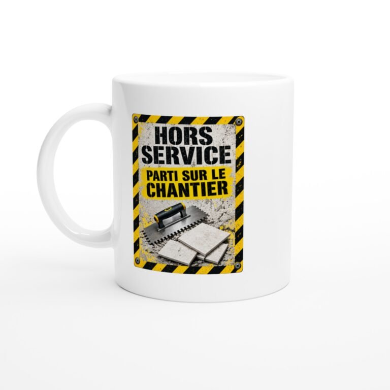 Mug Carrelage Hors Service Parti Sur Le Chantier