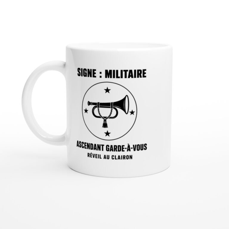 Mug Signe Militaire Ascendant Garde-À-Vous Réveil au Clairon