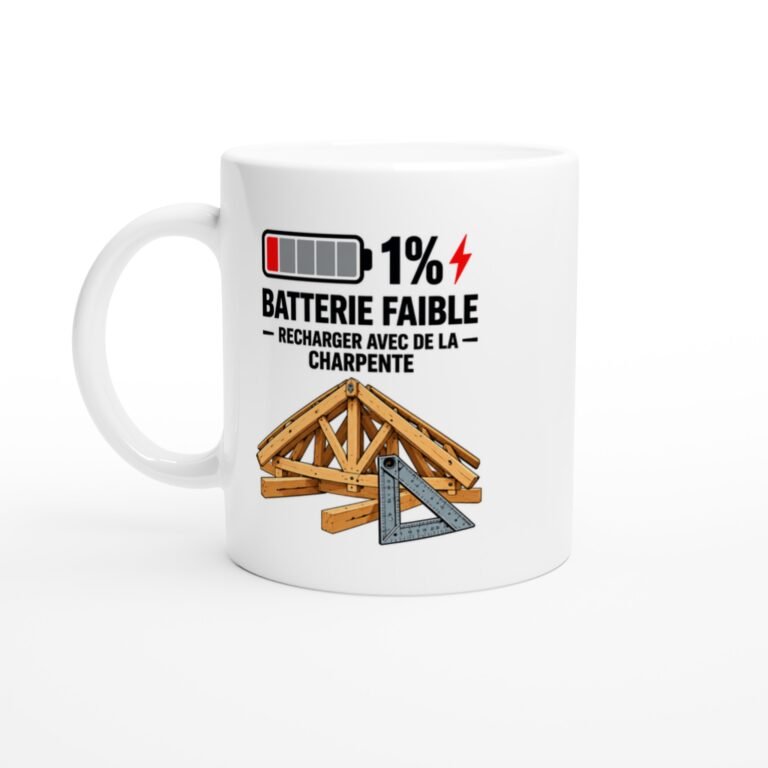 Mug Batterie Faible Recharger Avec De La Charpente