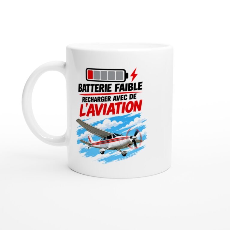 Mug Batterie Faible Recharger Avec De L'Aviation