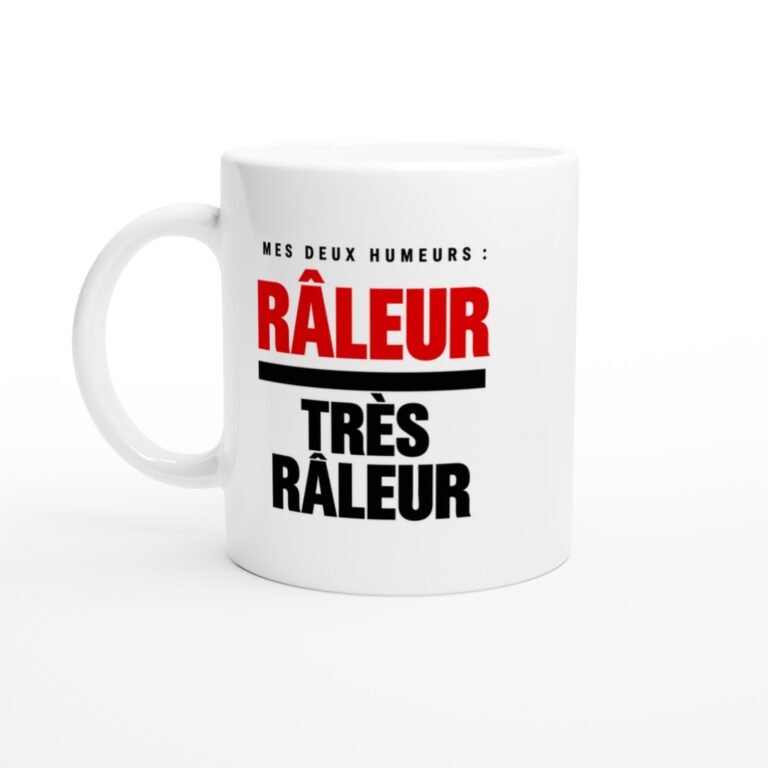Mug Mes Deux Humeurs Râleur Très Râleur Rouge et Noir