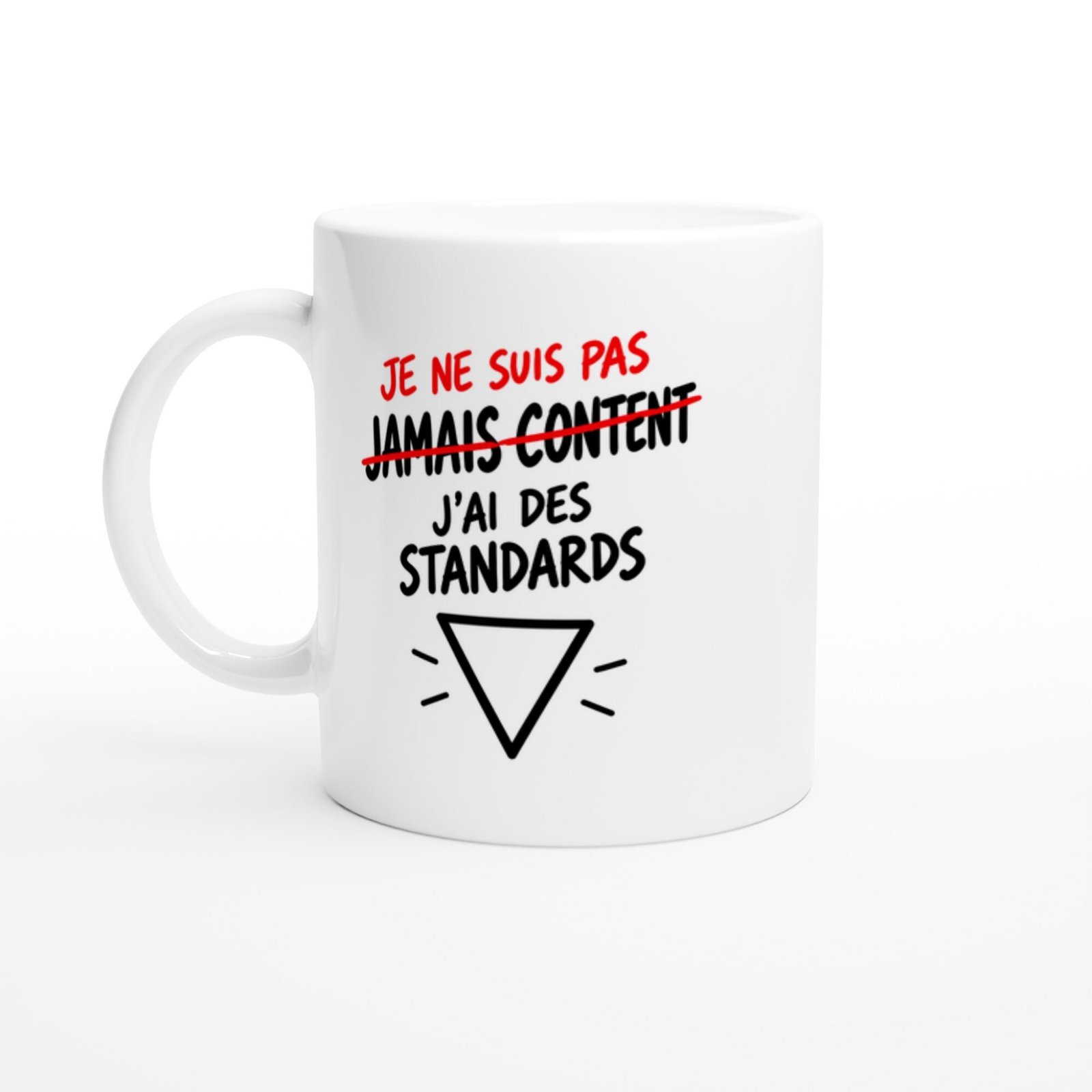 d23e4743-f859-4456-865f-ced6e50f9374.jpg Mug Je Ne Suis Pas Jamais Content J’Ai des Standards