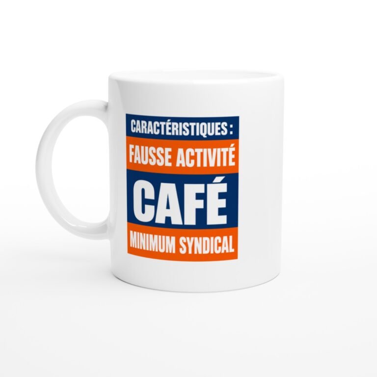 Mug Caractéristiques Fausse Activité Café Minimum Syndical