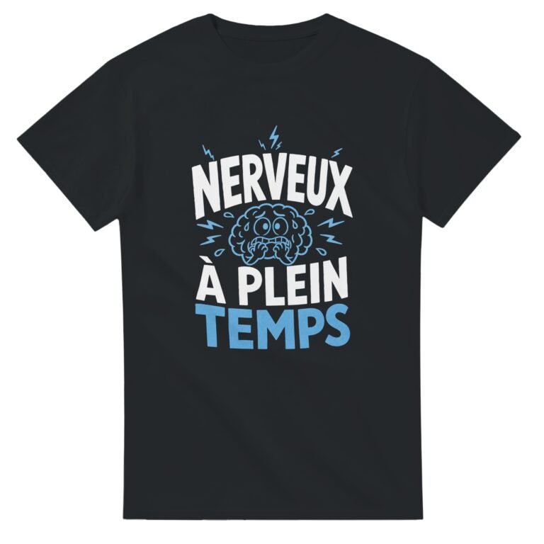 T shirt Nerveux à Plein Temps