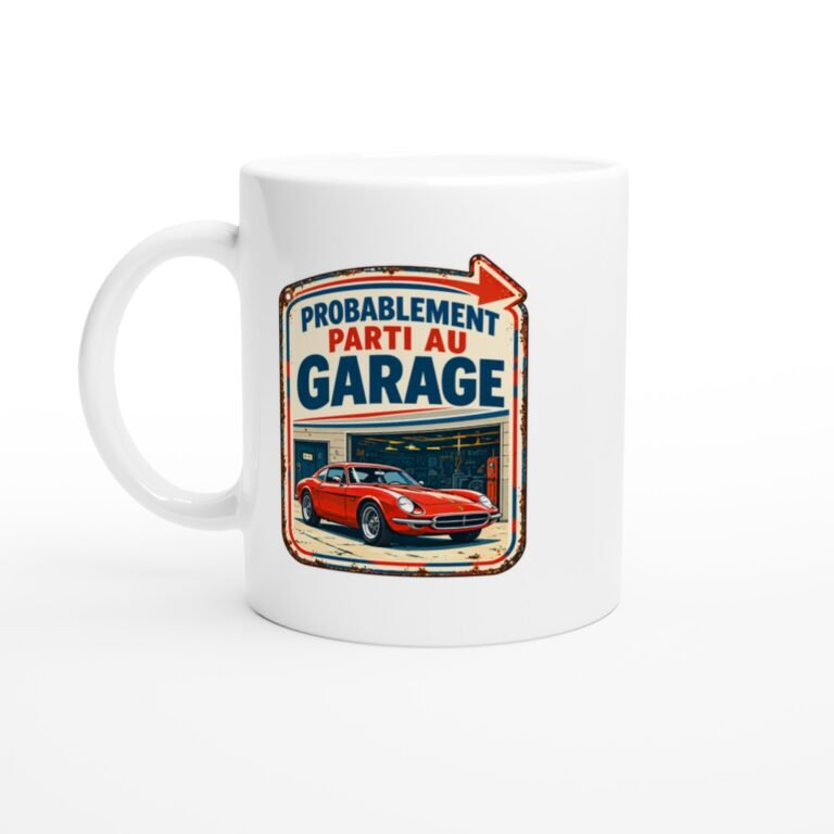 Mug Voiture De Sport Probablement Parti Au Garage