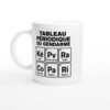 Mug Tableau Périodique du Gendarme Képi Procès-Verbal Radar Contrôle Papiers Rigueur