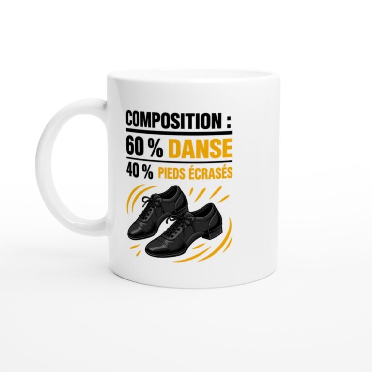 Mug Composition 60 % Danse 40 % Pieds Écrasés