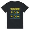 T shirt Tableau Périodique de l&rsquo;Électricien Fil Courant Disjoncteur Prise Châtaigne Volt