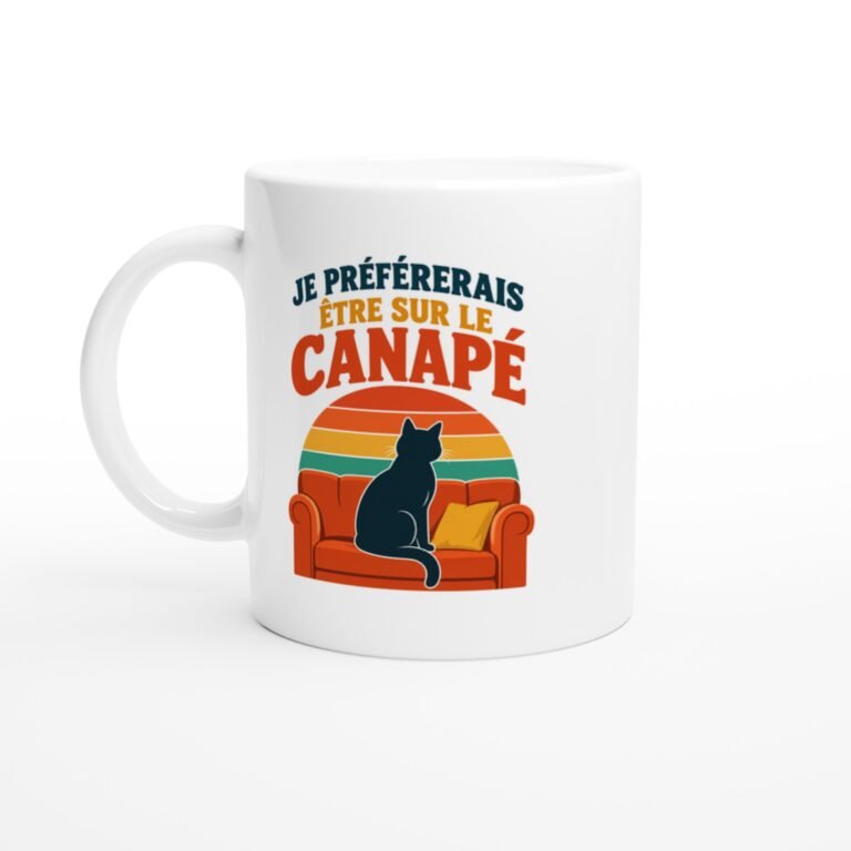 Mug Chat Je Préférerais Être Sur Le Canapé