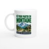 Mug Né Pour Partir En Montagne Obligé De Travailler