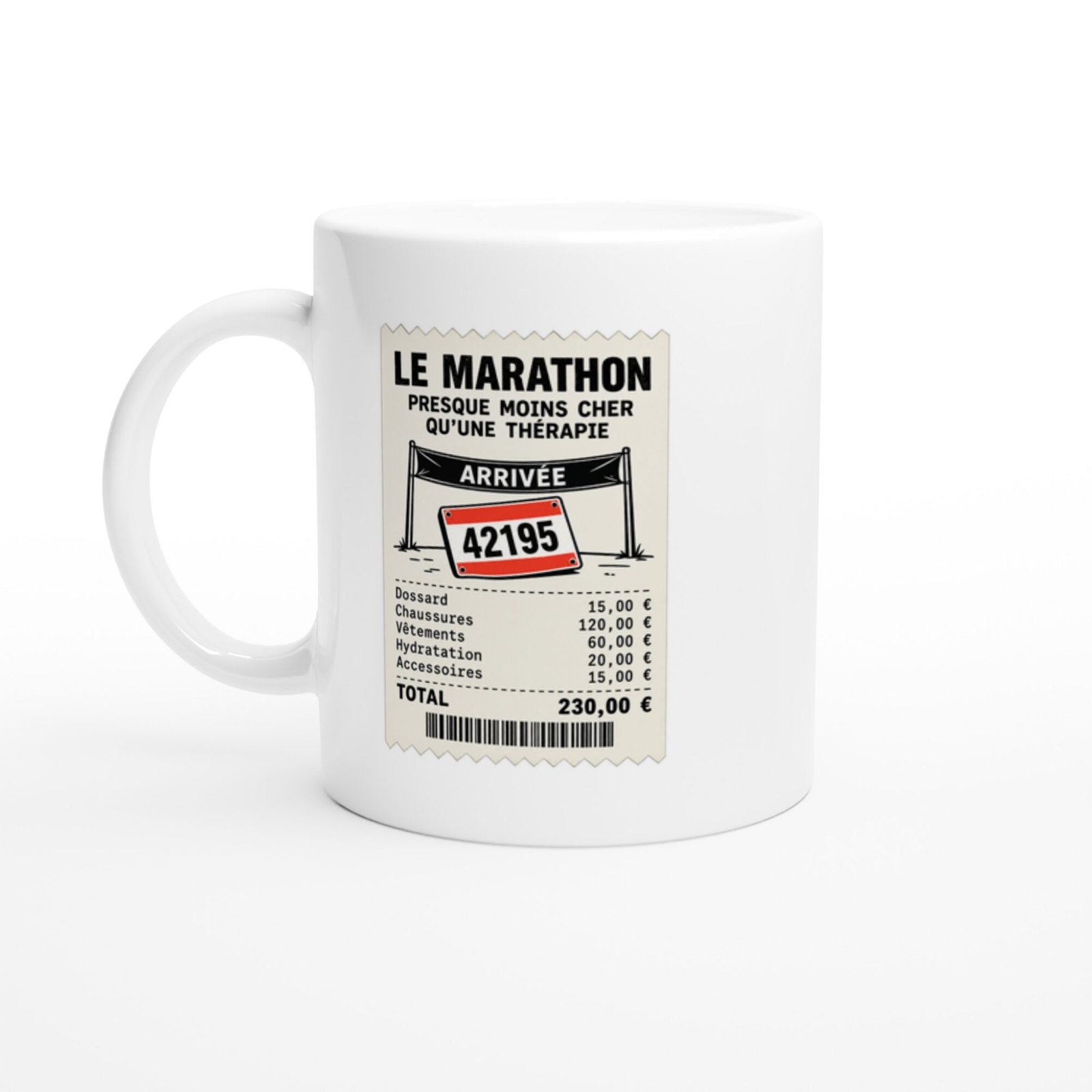 Mug Marathon Presque Moins Cher Qu&rsquo;Une Thérapie